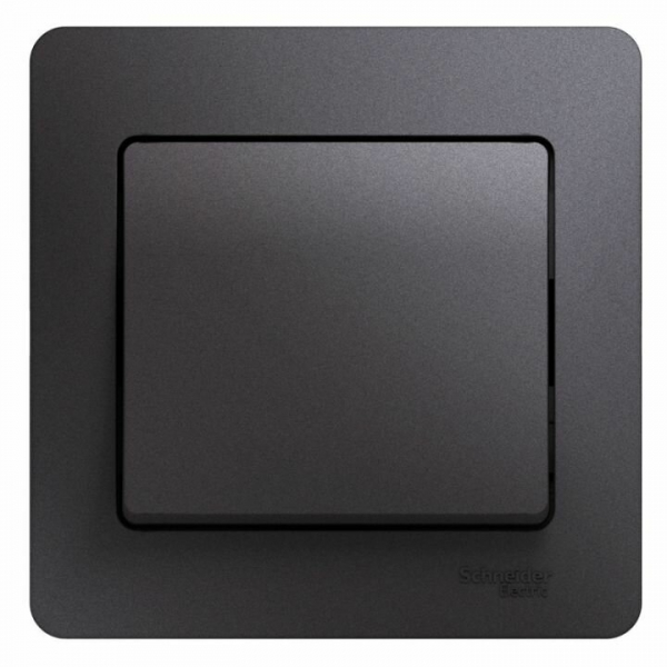 *Выключатель 1-кл. СП Glossa 10А IP20 10AX в сборе антрацит SchE