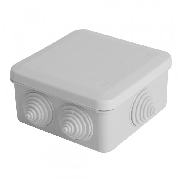 Коробка разветвительная STEKKER EBX10-34-44 85*85*40мм 6 вводов IP44 светло-серая (GE41235)
