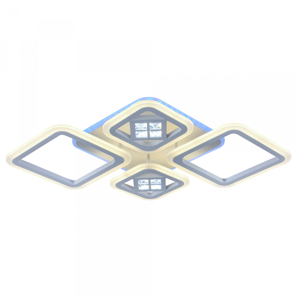 Люстра светодиодная Profit Light 18024/2+2 WHT 112W+10W RGB 3000-6500K пульт