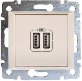 Механизм розетки USB 1-м 2мод. СП Valena сл.кость (DIY-упак.) Leg