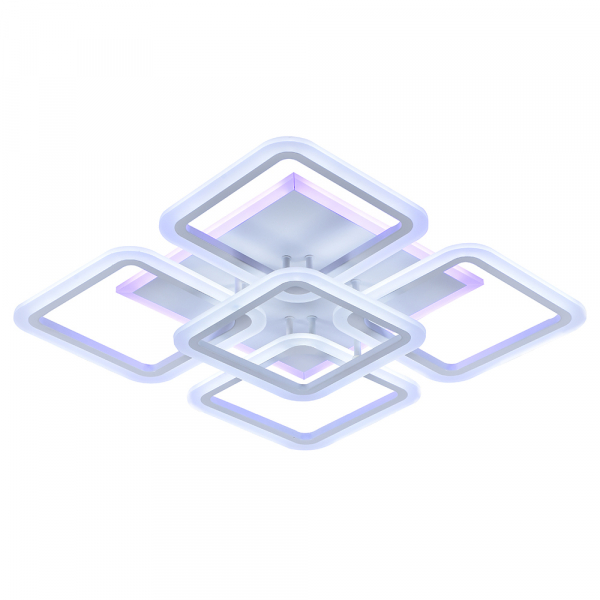 Люстра светодиодная Profit Light 1375/4+1 WHT 140W+12W RGB 3000-6500K пульт