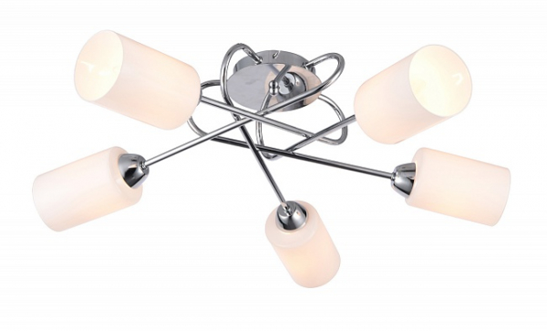 Светильник потолочный Escada 679/5PL 5*Е27 680*680*210мм Chrome/White