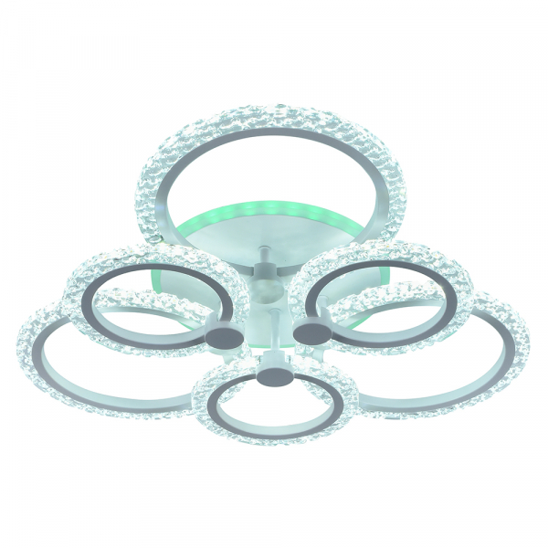 Люстра светодиодная Profit Light 8027/3+3 WHT А 108W+8W RGB 3000-6000K пульт