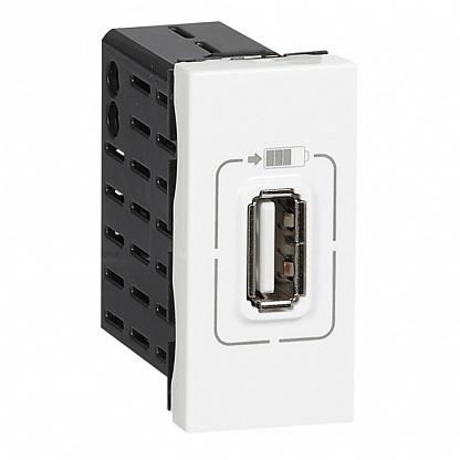 USB розетка для зарядки одинарная белая DLP Legrand 077591