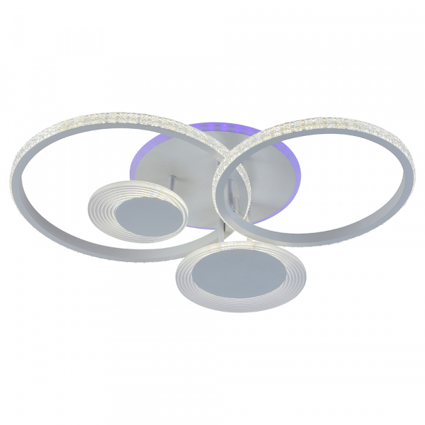 Люстра светодиодная Profit Light 5884/4 WHT 106W+8W RGB 3000-6000K пульт