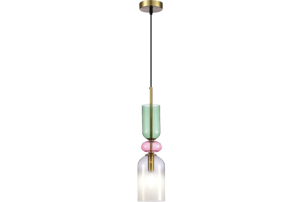 Подвесной светильник ST Luce GEA SL2000.203.01 золотистый/дымчатый E14 1*40W