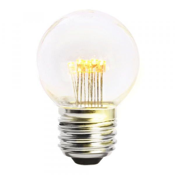 Лампа светодиодная Feron LB-378 E27 1W 2700K 230V G45 прозрачная