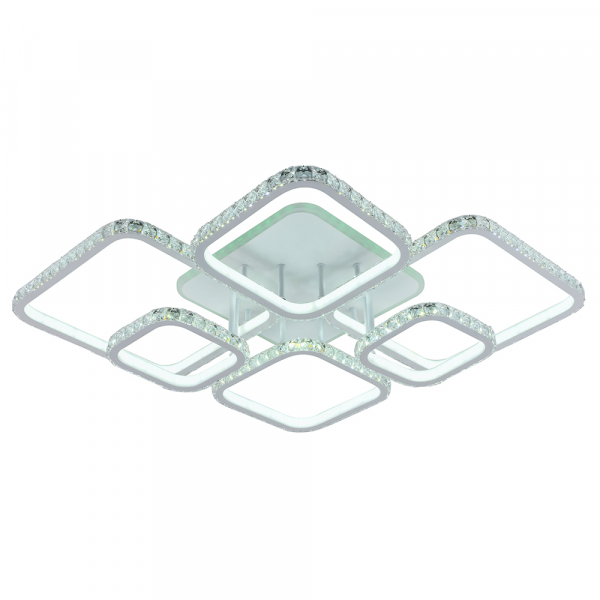 Люстра светодиодная Profit Light 8010/6 WHT 360W+10W RGB 3000-6000K пульт