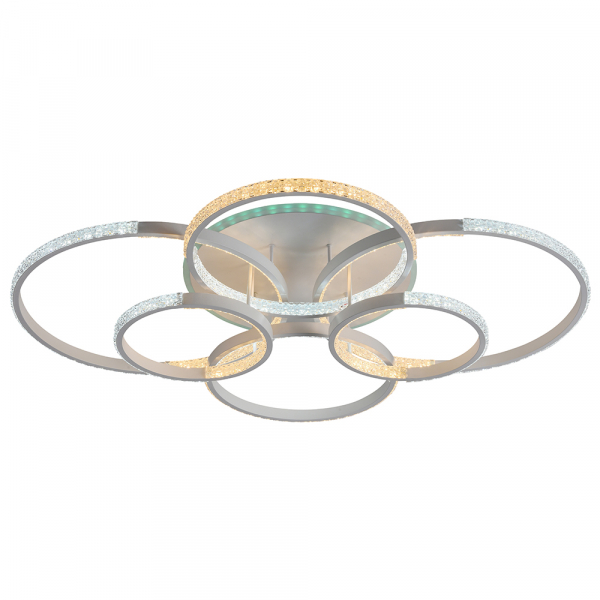 Люстра светодиодная Profit Light 8047/6 WHT 212W+10W RGB 3000-6000K 15500lm пульт