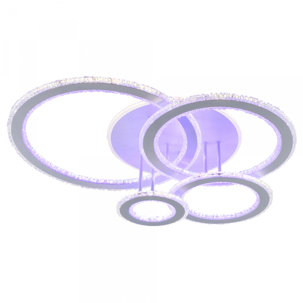 Люстра светодиодная Profit Light 8040/4 WHT 170W+126W BL+YL 3000-6000K пульт
