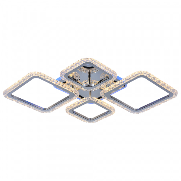 Люстра светодиодная Profit Light 18029/2+2 CHR 88W+8W RGB 3000-6000K пульт