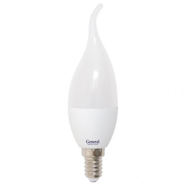 Лампа General "Свеча на ветру" GLDEN-CFW-10Вт-230-E14-4500К