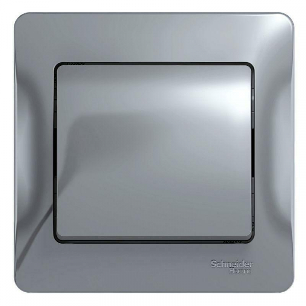 *Выключатель 1-кл. СП Glossa 10А IP20 10AX в сборе алюм. SchE