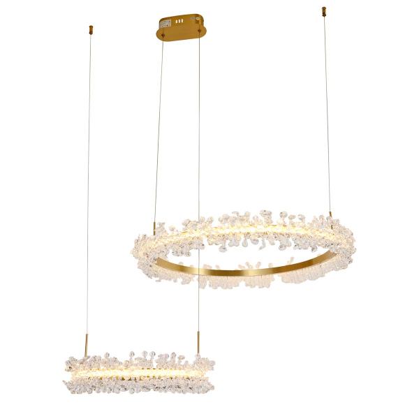 Подвесной светодиодный светильник Kink Light Лаура 08245,36PA 60W 3000K 4800lm 1000*600*1500мм