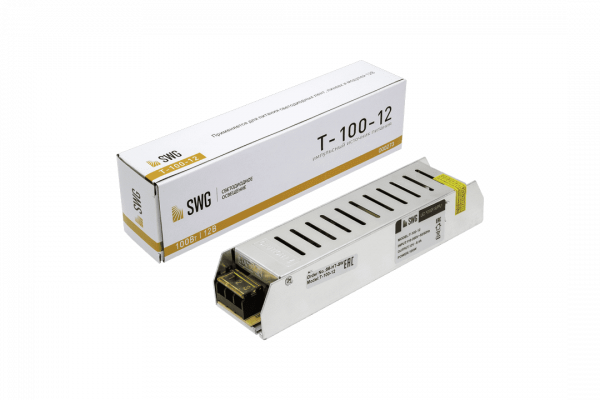 Блок питания компактный (узкий) 100 W 12V T-100-12 SWG