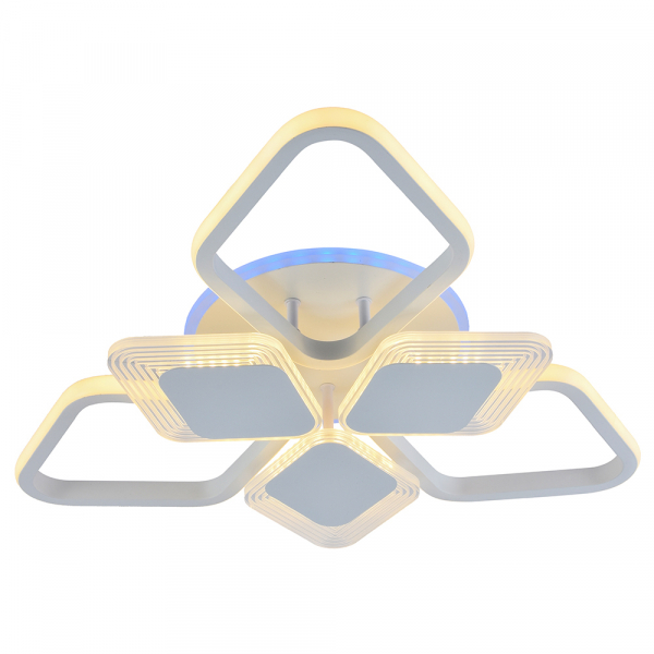 Люстра светодиодная Profit Light 5893/3+3A WHT 108W+6,5 RGB 3000-6000K пульт