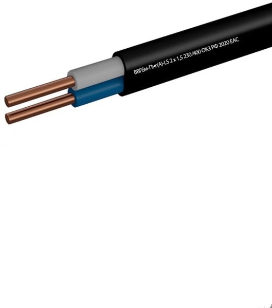 Кабель ВВГбм-Пнг(A)-LS 2Х1,5 чер (50м) Мастер Тока