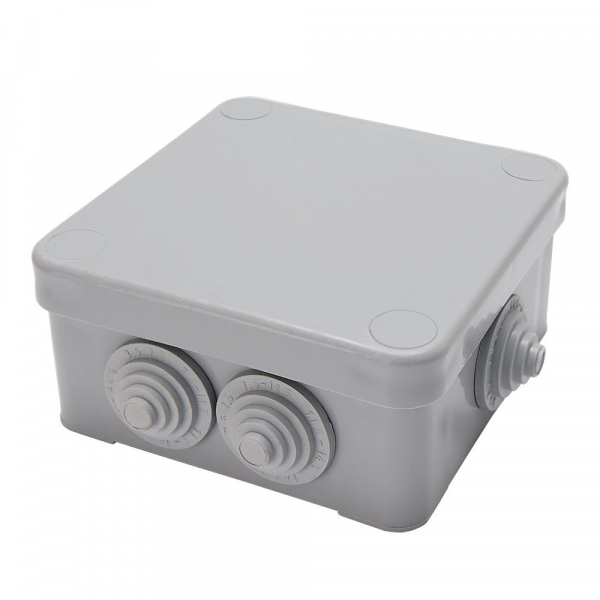 Коробка разветвительная STEKKER EBX10-37-44 93*93*45мм 250/380В 10А 7 вводов IP44 светло-серая