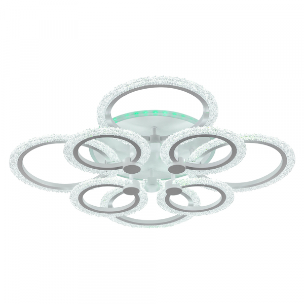 Люстра светодиодная ProfitLight 8003/4+4 WHT 144W+11W RGB 3000-6000 K 10800 lm пульт