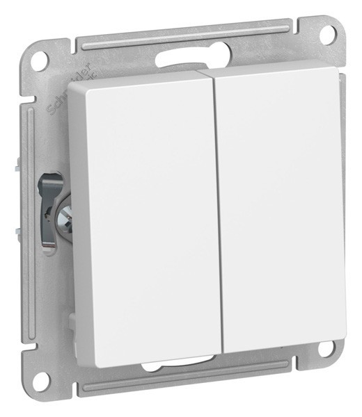 Переключатель 2-клавишный Лотос Systeme Electric AtlasDesign сх.6/2 10АХ механизм SE ATN001365