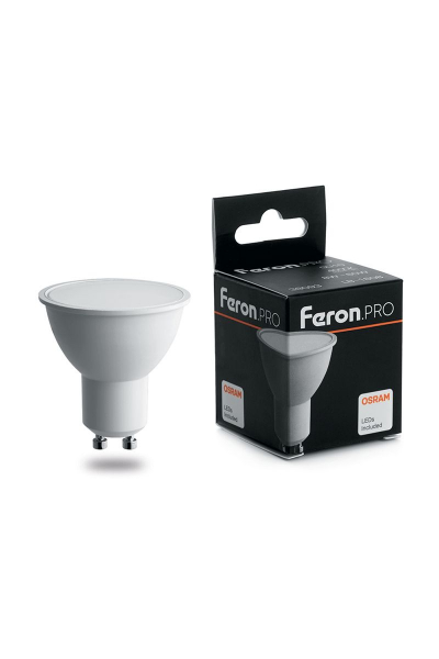 Лампа светодиодная Feron.PRO LB-1608 GU10 8W 6400K OSRAM LED