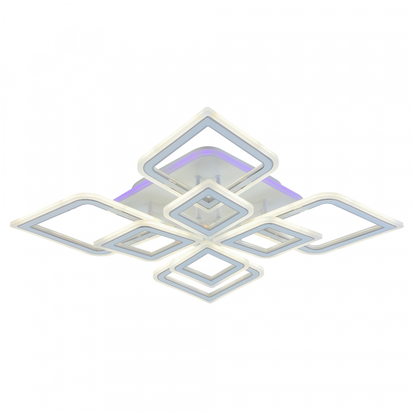 Люстра светодиодная Profit Light 8464/4+4B WHT 152W+10W RGB 3000-6000K 11300lm пульт