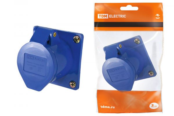 *Розетка 423 скрытая 2Р+РЕ 32А 220В IP44 TDM