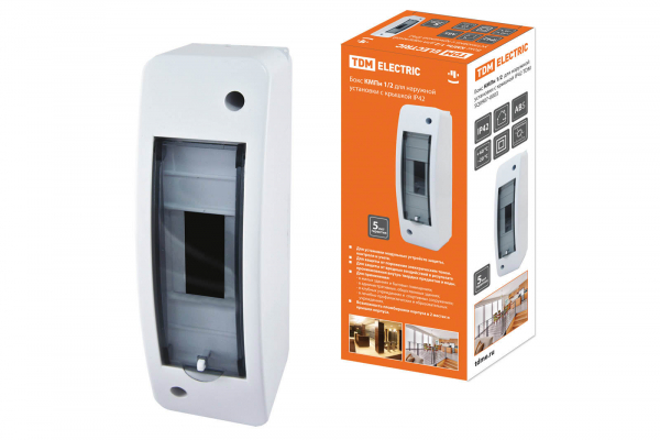 Бокс КМПн 1/2 для наруж.установки с крышкой IP42 TDM