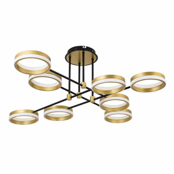 Потолочный светильник LED4U L3102-4 золото LED 113Вт 3000-6000К пульт 1030*350*1030мм