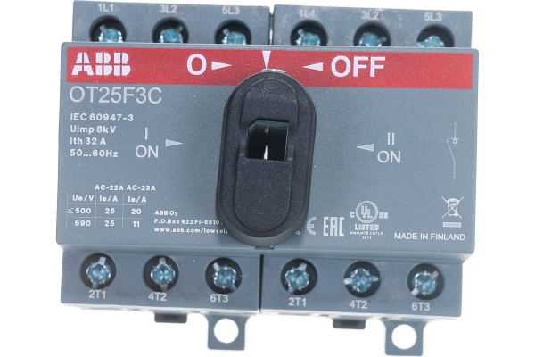 Рубильник реверс. OT25 F3C 25A 20A AC23 ABB