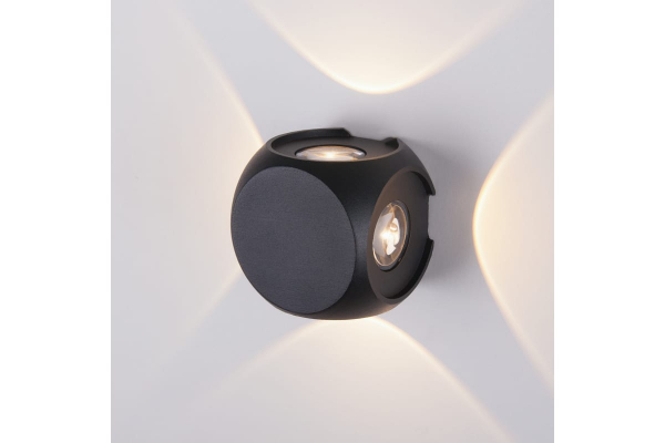 Светильник садово-парковый со светодиодами CUBE черный Elektrostandard 1504 TECHNO LED