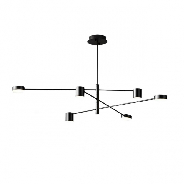 Подвесная светодиодная люстра Kink Light Мекли D750 H900 LED 39W 4000K в комплекте черная
