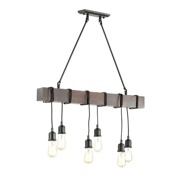 Люстра Lumion Lofti KLAUS LN19 165 6*E27 черный 3740/6