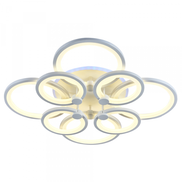 Люстра светодиодная Profit Light 8077/4+4 WHT 192W+11W RGB 3000-6000K пульт