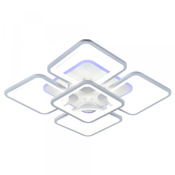 Люстра светодиодная Profit Light 8057/4+1 WHT 5*36W RGB 3000-6000K пульт