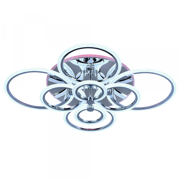 Люстра светодиодная Profit Light 8076/8 CHR 212W+15W RGB 3000-6000K пульт