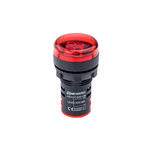 Индикатор напряжения, 20-500V AC, красный MT22-VM4