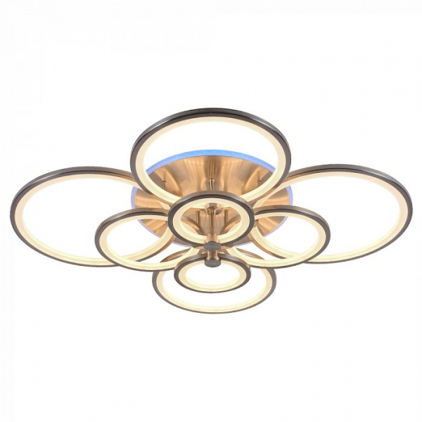 Люстра светодиодная Profit Light 8077/8 NKL 256W+11W RGB 3000-6000K 18600lm пульт