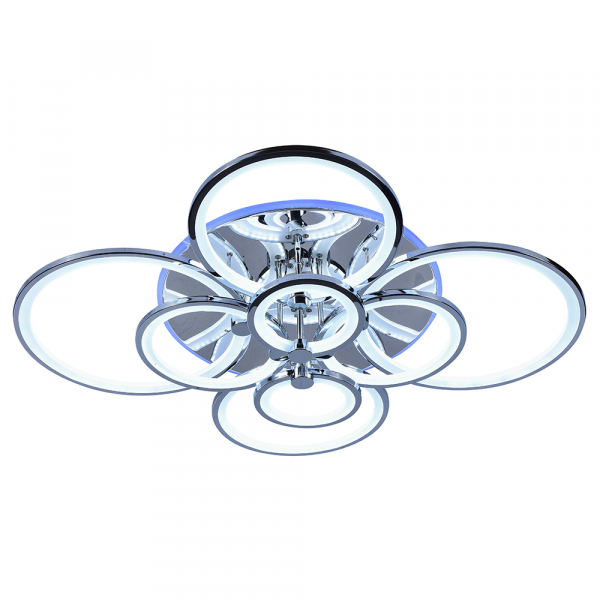 Люстра светодиодная Profit Light 8077/8 CHR 256W+11W RGB 3000-6000K пульт