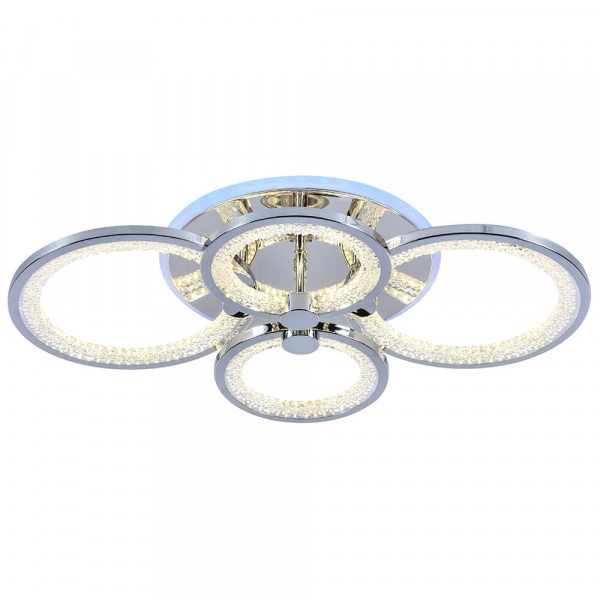 Люстра светодиодная Profit Light 8002/4 CHR 100W+8W RGB 3000-6000K пульт