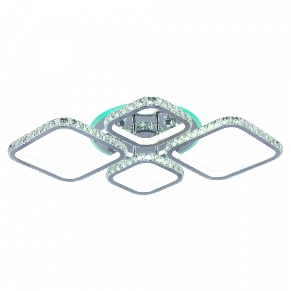 Люстра светодиодная Profit Light 8010/2+2 CHR 208W+8W RGB 3000-6000K 15100lm пульт