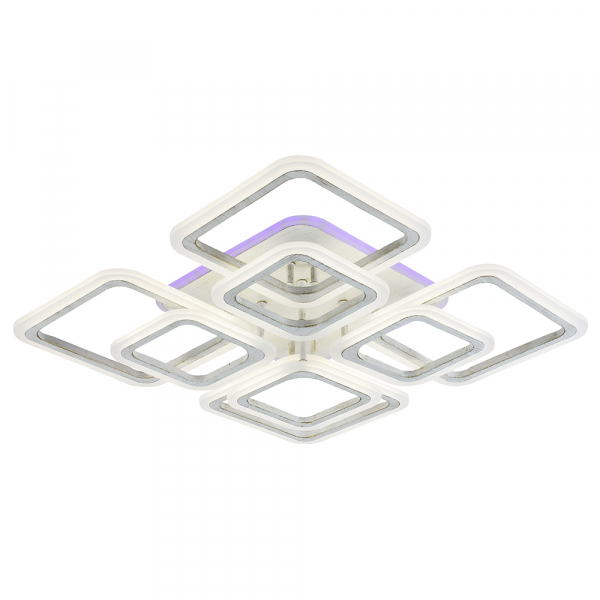Люстра светодиодная ProfitLight 8075/4+4 PGD 176W+10W RGB 3000-6000K 13000 lm пульт