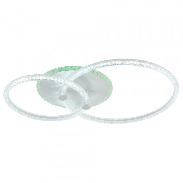Люстра светодиодная Profit Light 8024/2 WHT 69W+7W RGB 3000-6000K 5300lm пульт