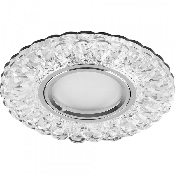 Светильник встраиваемый с белой LED подсветкой Feron CD938 MR16 G5.3 прозрачный