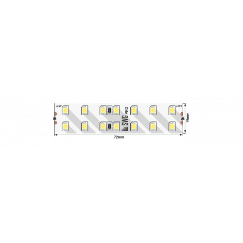 Лента светодиодная SMD 2835 196 LED/м 20 Вт/м 24В IP20 Нейтральный белый 