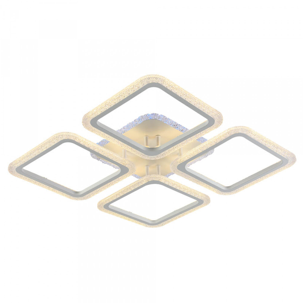 Люстра светодиодная Profit Light 8087/4 WHT 107W+8W RGB 3000-6000K пульт
