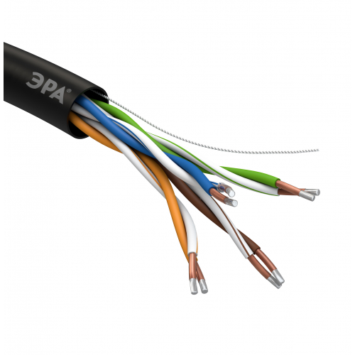 Кабель витая пара U/UTP 4x2x24AWG Cat5e CCA PE OUTDOOR 305м SIMPLE ЭРА