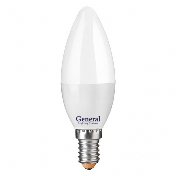 Лампа General "Свеча" GLDEN-CF-15Вт-230-E14-4500К