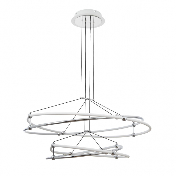 Подвесной светильник MODESTYLE MS.1757.850.550 хром/бел. LED 224Вт 3000-6000К пульт 450-1000*900мм