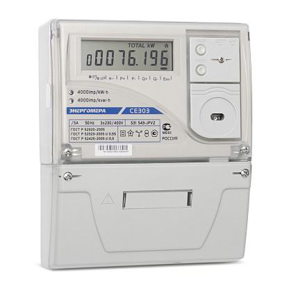 Счетчик электроэнергии трехфазный многотарифный (2 тарифа) CE303 S31 746-JAVZ 5-100А Энергомера